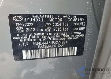 2023 Hyundai Sonata Sel Plus from USA, damaged, VIN KMHL44J21PA274994